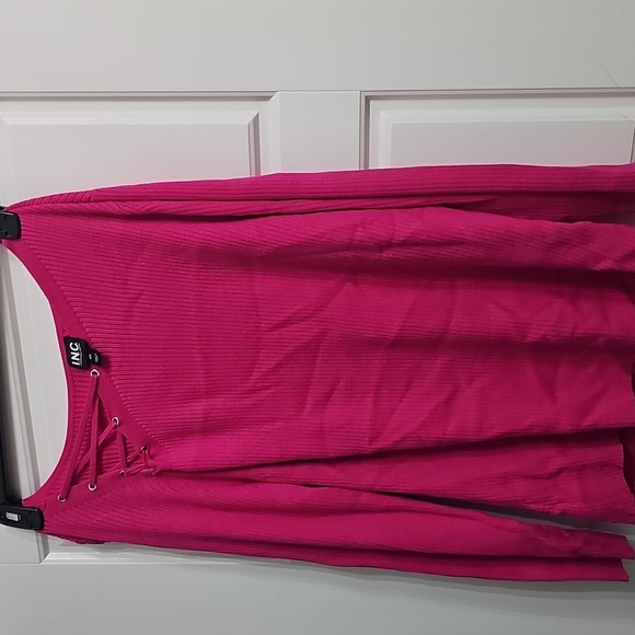 I.N.C. International Concepts Women's Asymmetric Lace-Up  Sweater NWT XXL - Picture 3 of 4